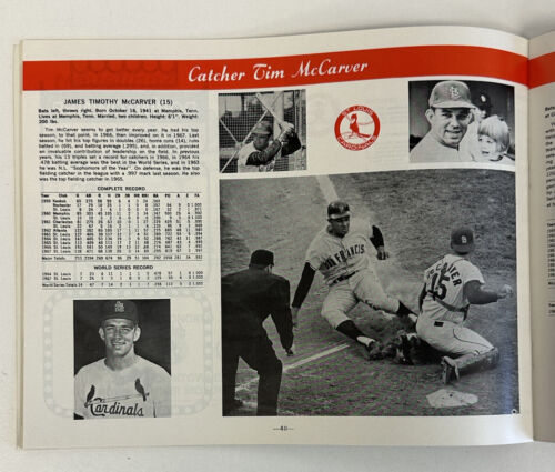 1968 St. Louis Cardinals ‘67 World Champions Official Baseball Yearbook - EX