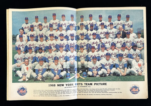 1968 New York Mets Official Baseball Yearbook - Roster as of 4/11 VG-EX+