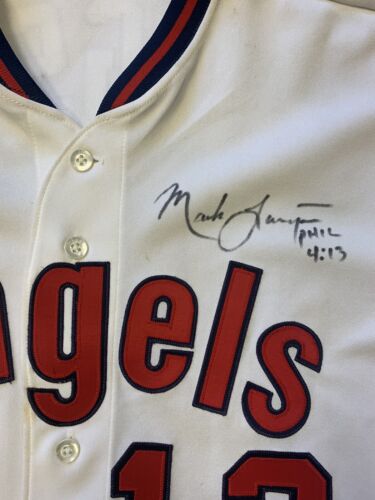 1990 Mark Langston California Angels Game Used AUTOGRAPHED Home Jersey #12