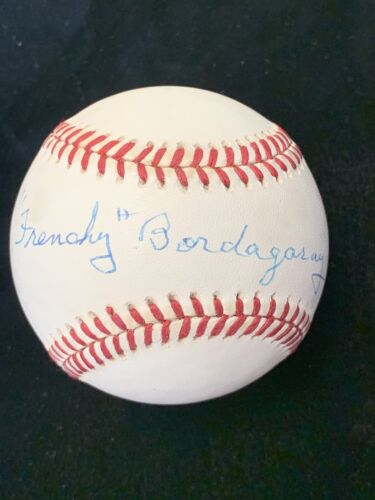 Frenchy Bordagaray Yankees Reds Dodgers SIGNED Official NL Coleman Baseball