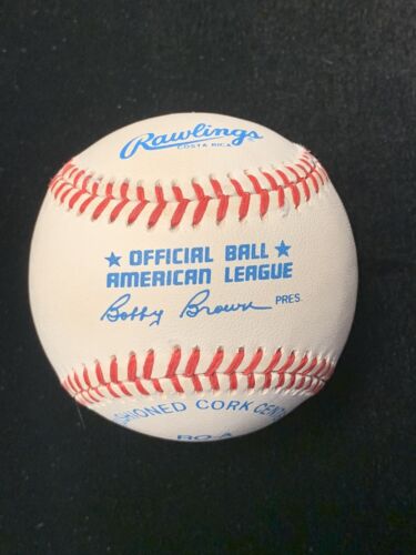 Rocky Colavito Tigers Indians SIGNED Official AL Brown Baseball w/ hologram