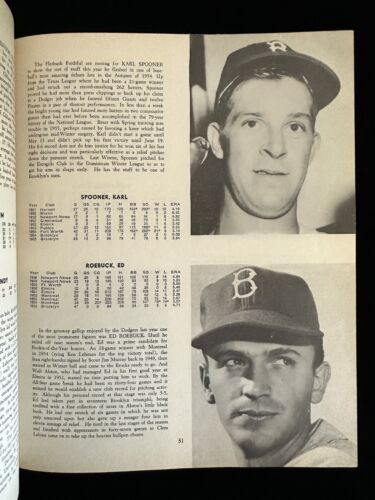 1956 Brooklyn Dodgers Official Yearbook w/ Jackie Robinson VG-EX back cover torn