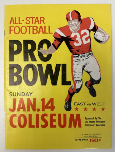 January 14, 1962 All-Star Football Pro Bowl Program – 1961 Season