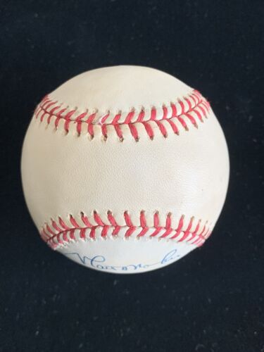 Matt Nokes Tigers Yankees SIGNED Official AL Bobby Brown Baseball w/ hologram