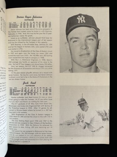 1960 New York Yankees JAY Publishing Yearbook VG-EX (pen writing on top cover)