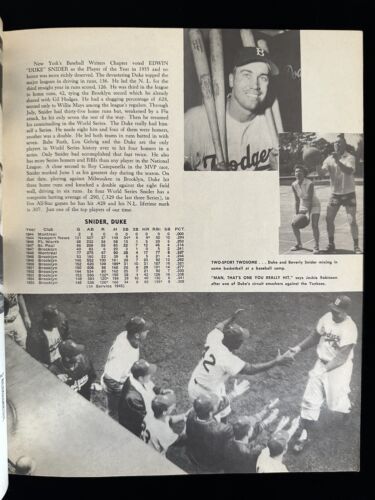 1956 Brooklyn Dodgers Official Yearbook w/ Jackie Robinson VG-EX back cover torn