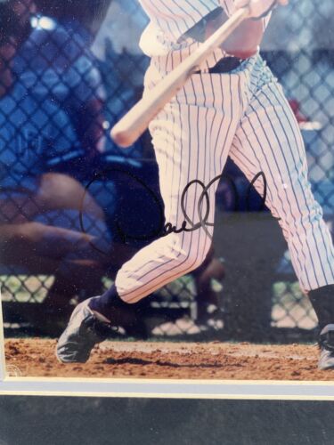 Derek Jeter New York Yankees VINTAGE SIGNED 8x10 Framed Rookie Photo JSA