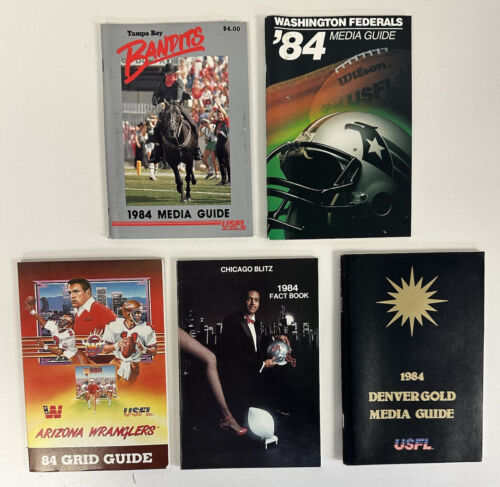 1984 USFL Football Team Media Guides Near Complete Set 17/18