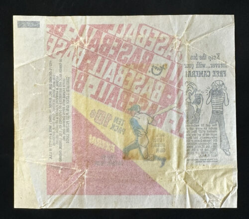 1970 Topps Baseball Card 10-cent Wax Pack Wrapper w/ Camera Ad