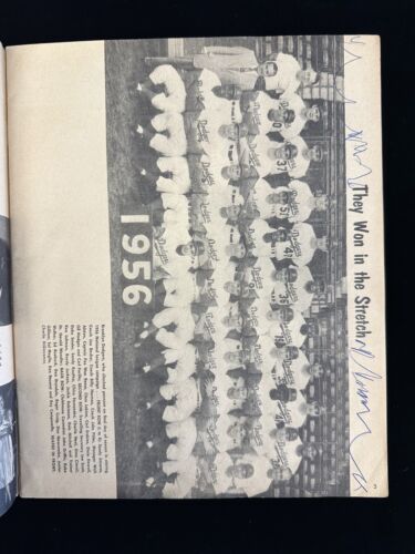 1957 Brooklyn Dodgers Official Baseball Yearbook W/ Koufax Snider Reese - VG