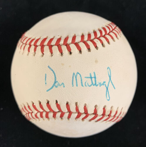 Don Mattingly Yankees Vintage Signed Official AL Brown Baseball w/ B&E Hologram