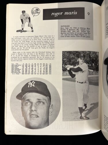 1960 New York Yankees Official Baseball Yearbook Revised Edition VG