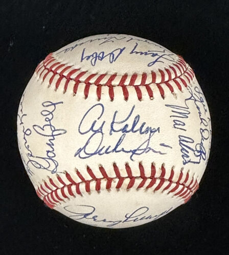 Tigers / Indians HOFers & Stars MULTI SIGNED Baseball 23 sigs w/ hologram