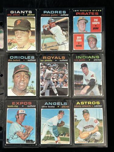 1971 Topps Starter Set Lot of 231 Different Baseball Cards G/VG w/ 9 High #’s