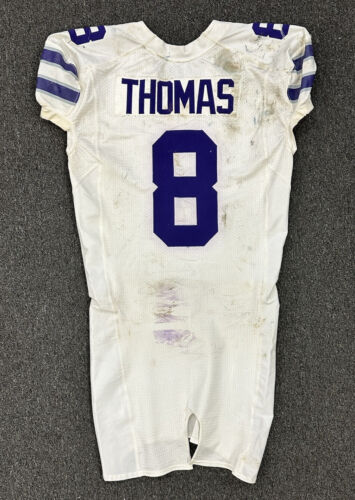 2010 Daniel Thomas Kansas St SIGNED GAME USED NCAA FB Jersey 1st Pinstripe Bowl