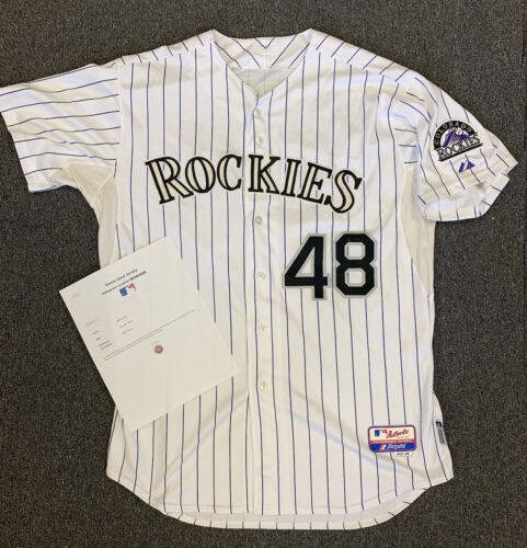 2012 Colorado Rockies Game Used Jersey #48 Will Harris MLB LOA