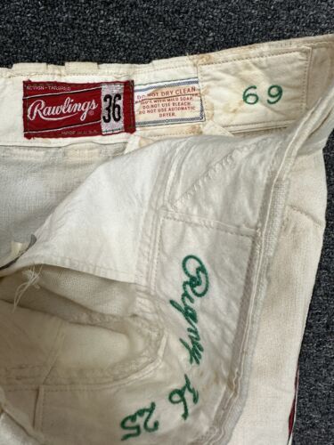 1969 Bill Rigney California Angels GAME USED Home Manager Flannel Baseball Pants