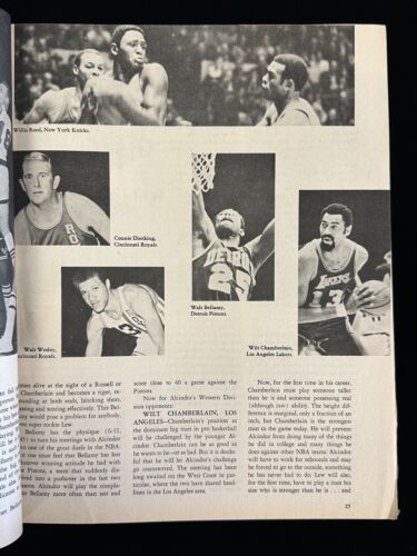 1970 Cord Sportfacts Pro Basketball Magazine Lew Alcindor Milwaukee Bucks - EX+