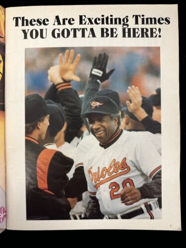 1992 Baltimore Orioles Baseball Program vs NY Yankees SIGNED by 8 Yankees