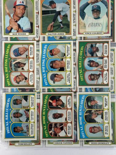 1972 Topps Baseball Partial Set First Series #1-525 inclusive w/ Aaron Clemente