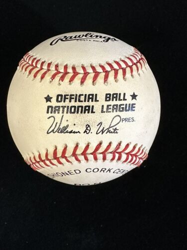 Doug Simons 1991 New York Mets SIGNED Official NL W. White Baseball w/hologram