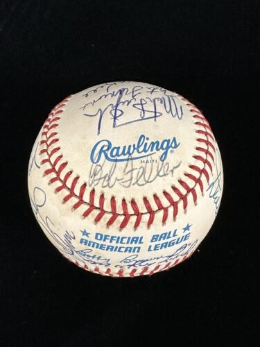 Tigers / Indians HOFers & Stars MULTI SIGNED Baseball 23 sigs w/ hologram