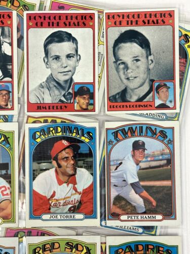 1972 Topps Baseball Partial Set First Series #1-525 inclusive w/ Aaron Clemente