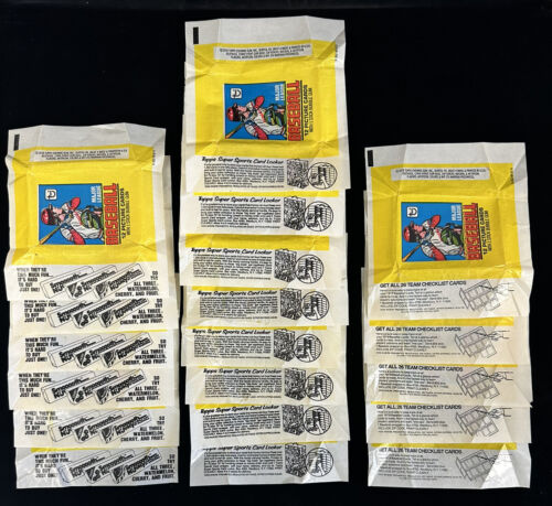 Lot of 19 1979 Topps Baseball Wax Pack Wrappers Great Condition!