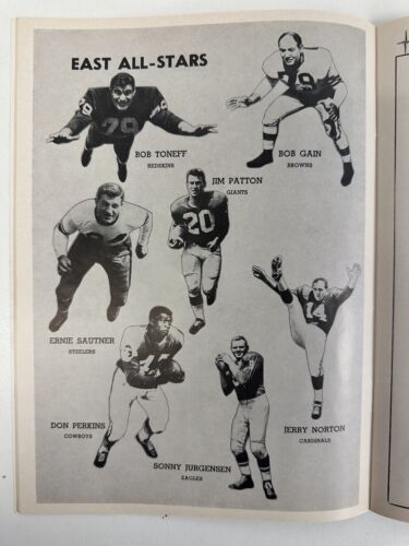 January 14, 1962 All-Star Football Pro Bowl Program – 1961 Season