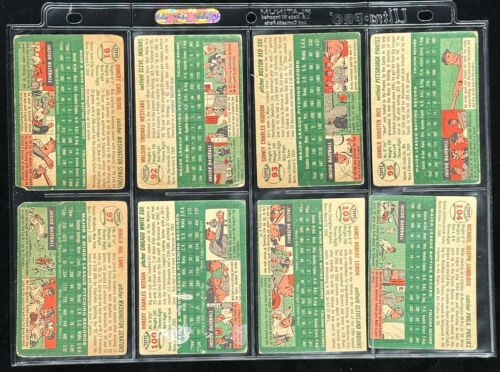 1954 Topps Baseball Starter Set Lot of 75 Different Commons - Low Grade