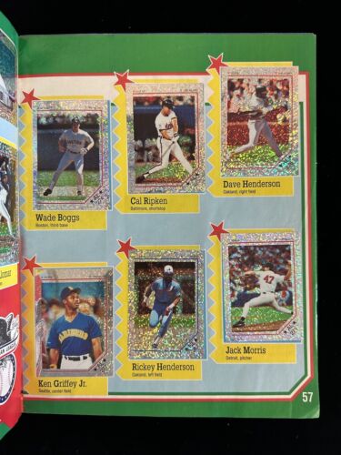 1992 Panini Baseball Collectible Stickers Album Complete Set of 288 (Adhered)