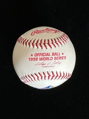 Joe Torre , Spencer , Mendoza MULTI SIGNED Official 1998 WS Baseball w/ hologram