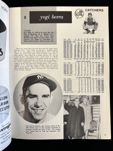 1960 New York Yankees Official Baseball Yearbook Revised Edition VG