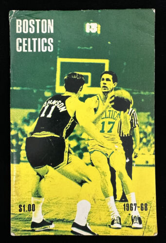 Original 1967-68 Boston Celtics NBA Basketball Yearbook / Media Guide w/ Russell