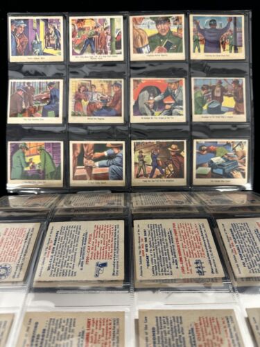 1949 Bowman FBI Heroes Non-Sports Card Complete Set of 36 - Overall EX