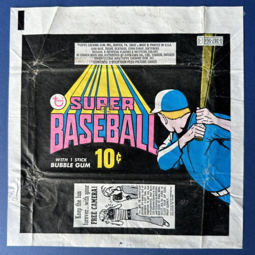 1970 Topps Baseball Super 10-cent Wax Pack Wrapper