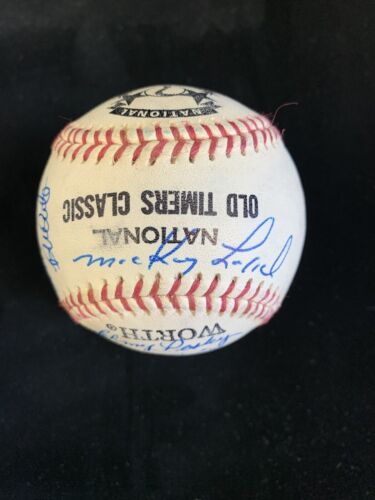 Vintage 1980s National Old Timers Classic Multi Signed Baseball 16 sigs w/ Kaat