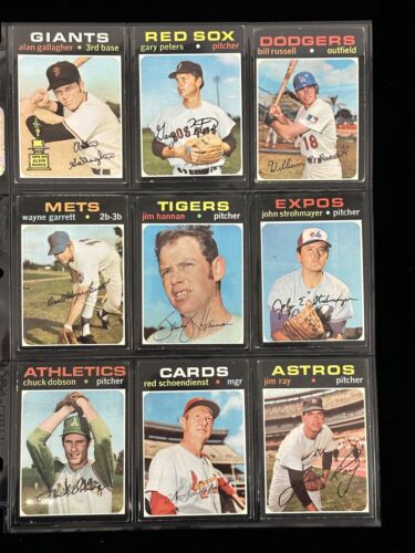 1971 Topps Baseball Partial Starter Set of 183 Diff. Commons Semi-Stars High#’s