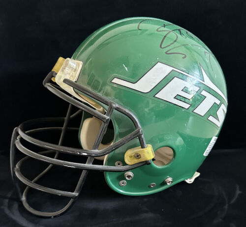 Ronnie Lott #42 Boomer Esiason #7 DUAL SIGNED NY Jets Game Issued FS Helmet