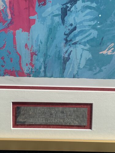 Original 1973 Leroy Neiman Framed Poster Legends Of Golf Hogan Palmer  Nicklaus