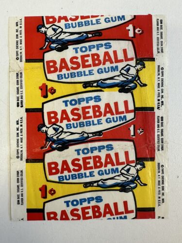 1957 Topps Baseball Card 1-cent Wax Pack Wrapper - Rare