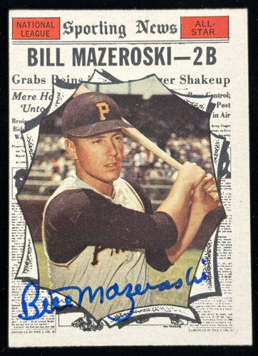 1961 Topps Bill Mazeroski Signed / Autographed High Number AS Card #571 EM-NM