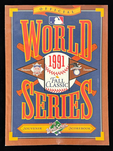 1991 World Series Official Baseball Program Unscored National Edition EX-MT