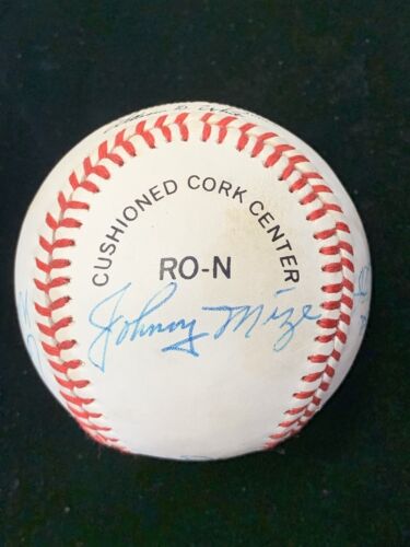 HOFers Multi Signed Official NL Baseball 8 sigs w/ Spahn Mize Kiner Appling ++