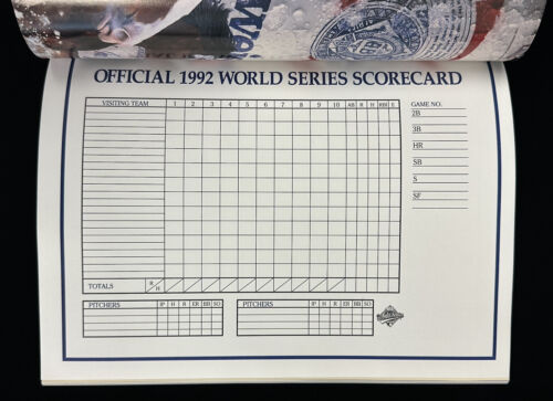 1992 World Series Official Baseball Program Unscored National Edition NM