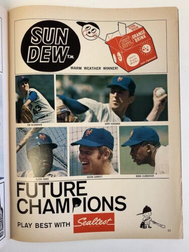 1971 MLB Baseball Program Philadelphia Phillies at New York Mets EX