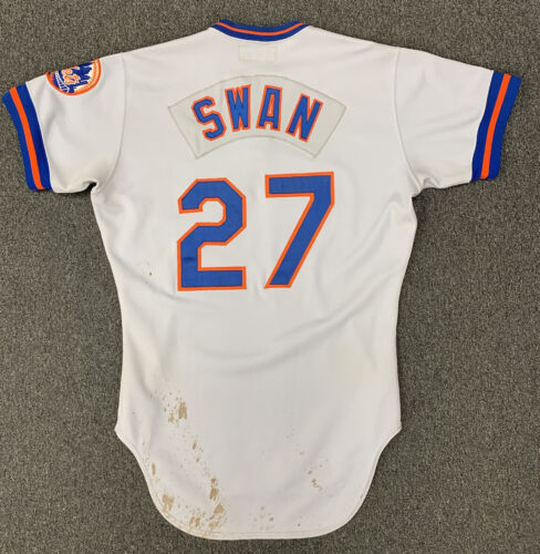 1980 Craig Swan New York Mets Game Used Road Polyester Knit Pullover Jersey #27