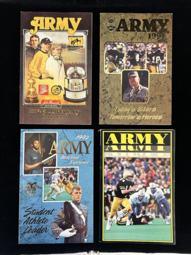 Lot of 39 Different ARMY Football Media Guides 1954 thru 1993 inclusive