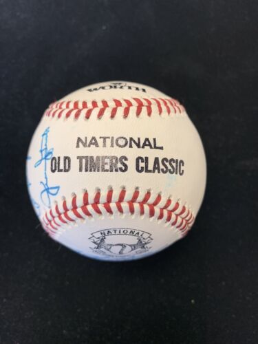 National Old Timers Classic SIGNED Baseball 14 sig w/ Mazeroski Roberts Allen NM