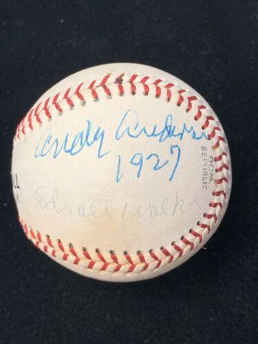 Andy Anderson ‘1927’ & Edsall Walker Negro Leaguers SIGNED Cooperstown Baseball